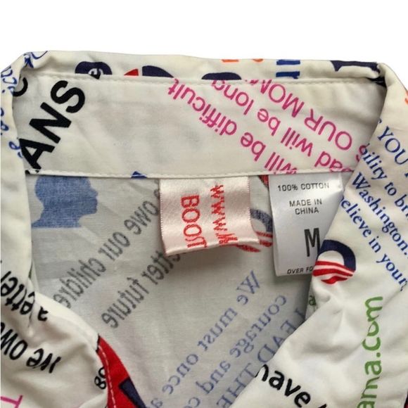 Mens Barack Obama 2008 US Election All Over Print Button Up Short Sleeve T Shirt - Picture 4 of 6